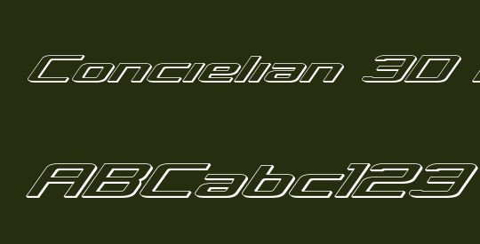 Concielian 3D Italic