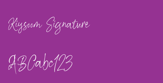 Kiysoom Signature