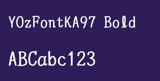 YOzFontKA97 Bold