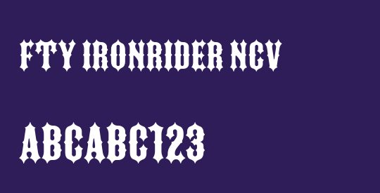 FTY IRONRIDER NCV