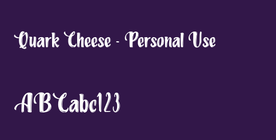 Quark Cheese - Personal Use