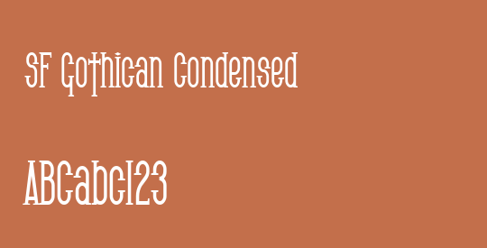 SF Gothican Condensed