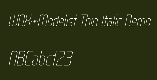 WOX~Modelist Thin Italic Demo