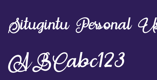 Situgintu Personal Use