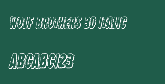 Wolf Brothers 3D Italic