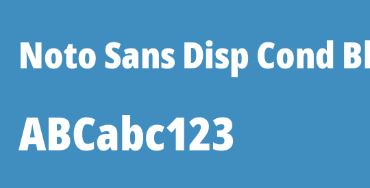 Noto Sans Disp Cond Blk
