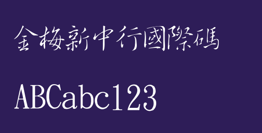 金梅新中行國際碼