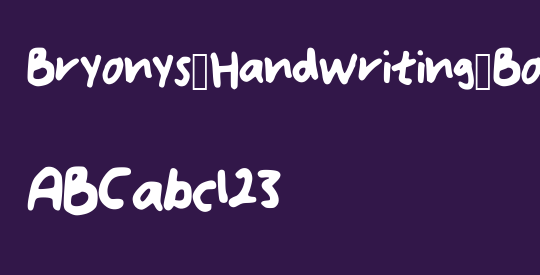 Bryonys_Handwriting_Bold