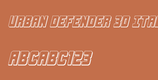 Urban Defender 3D Italic