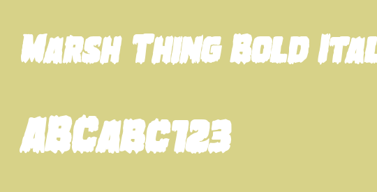 Marsh Thing Bold Italic