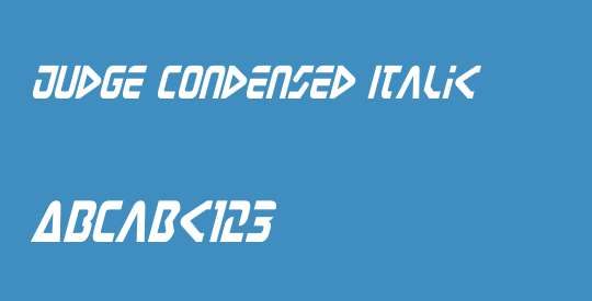 Judge Condensed Italic