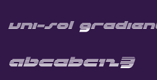 uni-sol gradient italic
