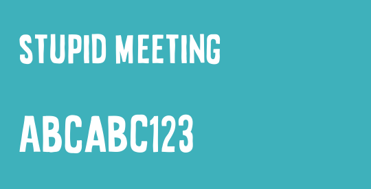Stupid Meeting