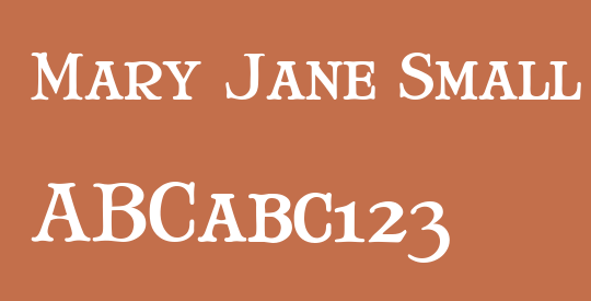 Mary Jane Small Caps