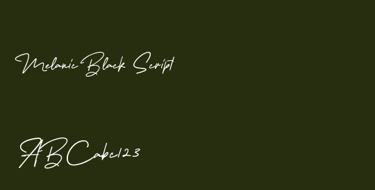 Melanic Black Script