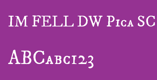 IM FELL DW Pica SC