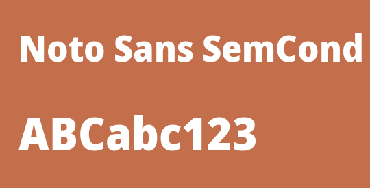Noto Sans SemCond Blk