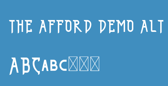 THE AFFORD DEMO ALT