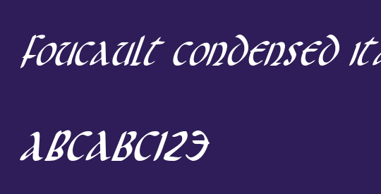 Foucault Condensed Italic