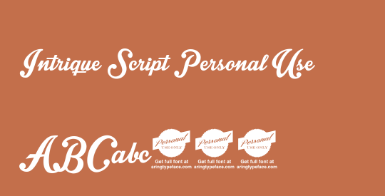 Intrique Script Personal Use