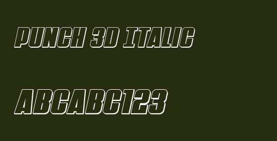 Punch 3D Italic