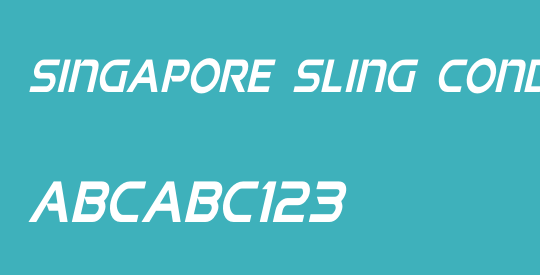 Singapore Sling Condensed Italic