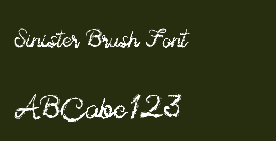 Sinister Brush Font