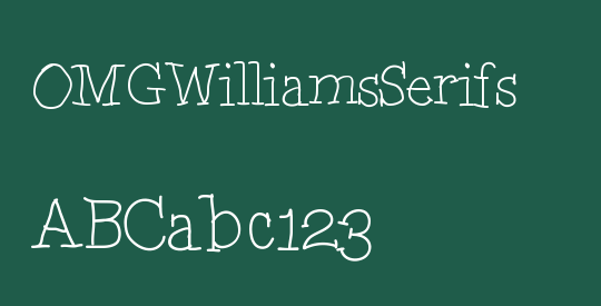 OMGWilliamsSerifs