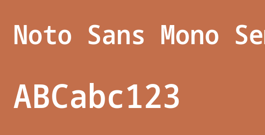 Noto Sans Mono SemCond SemBd