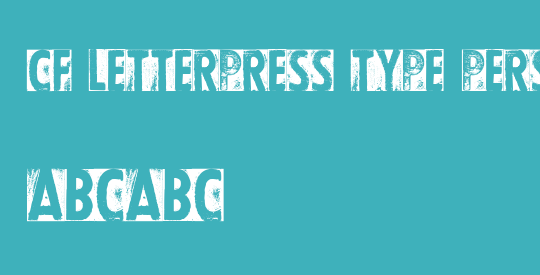 CF Letterpress Type PERSONAL