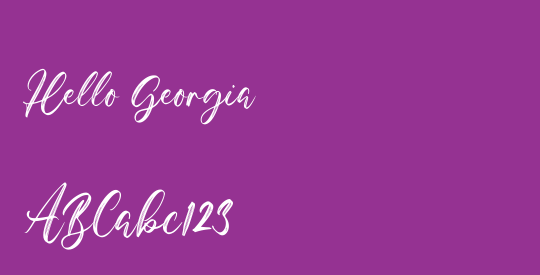 Hello Georgia