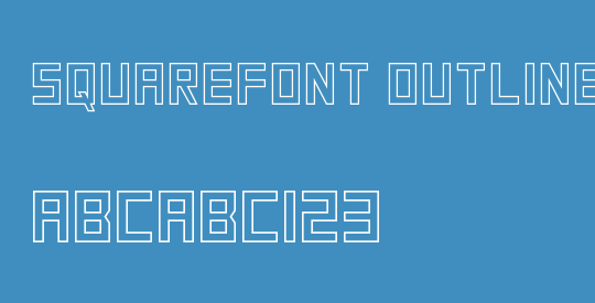 SquareFont Outline