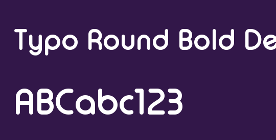 Typo Round Bold Demo