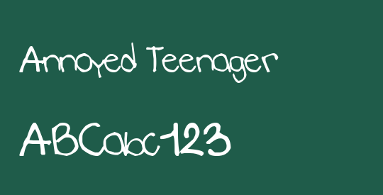 Annoyed Teenager
