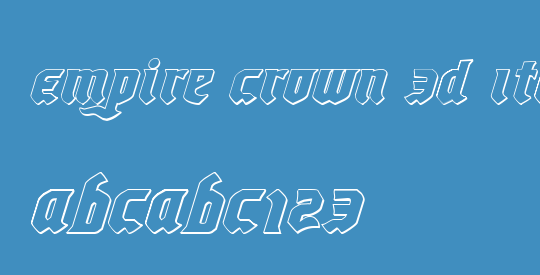 Empire Crown 3D Italic