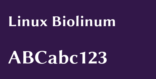 Linux Biolinum