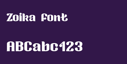 Zoika font