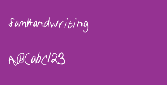 SamHandwriting