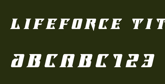 Lifeforce Title Italic