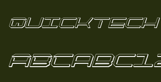 QuickTech 3D Italic