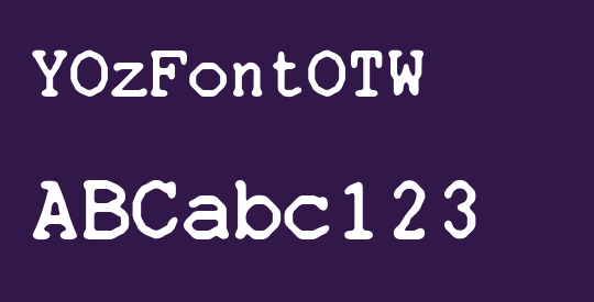 YOzFontOTW