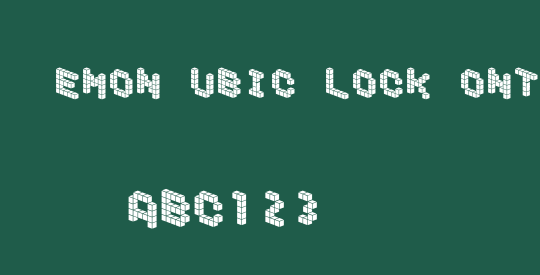 DemonCubicBlockFont Tile