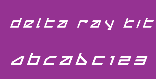 Delta Ray Title Italic