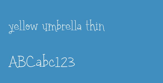 yellow umbrella thin