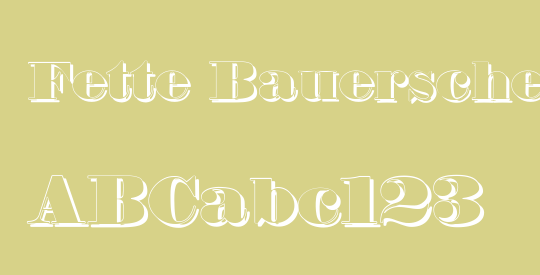 Fette Bauersche Antiqua Shaddow  UNZ Pro
