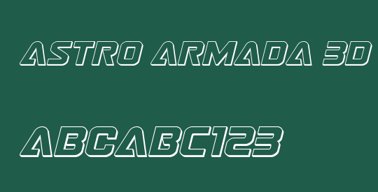 Astro Armada 3D Italic
