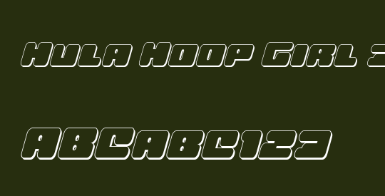 Hula Hoop Girl 3D Italic
