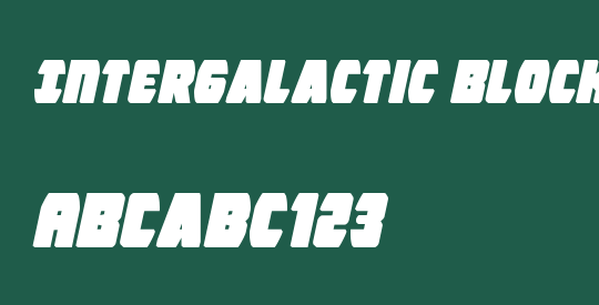 Intergalactic Block Italic