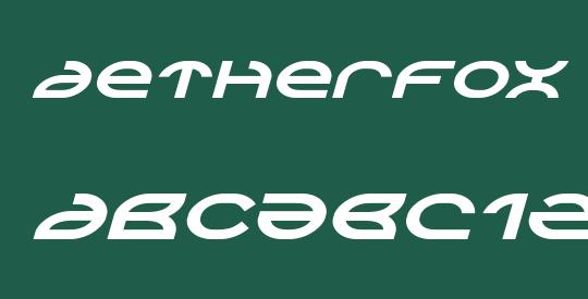 Aetherfox Expanded Italic