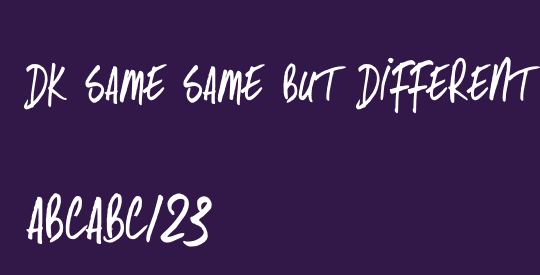 DK Same Same But Different